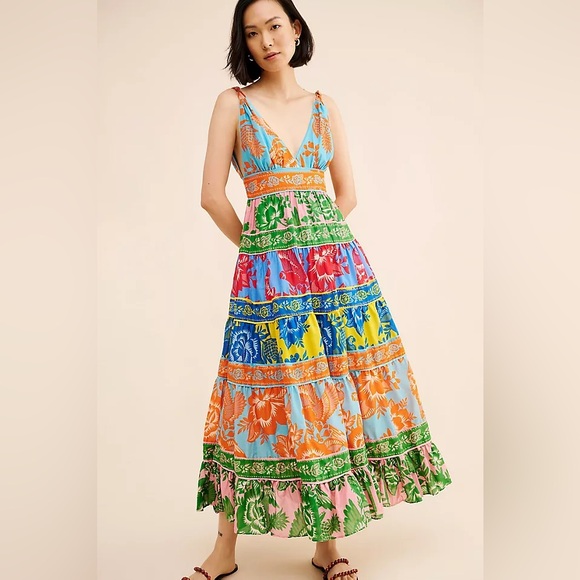 FARM Rio Dresses & Skirts - FARM Rio Lace Garden Mix Maxi Dress